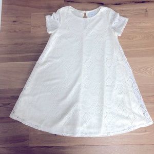 Asos Maternity Short Cream Lace Swing Dress Sz 8